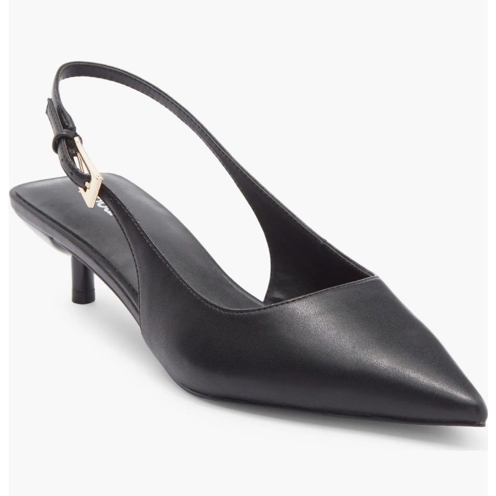 Abound Black Pointed Slingback Heels